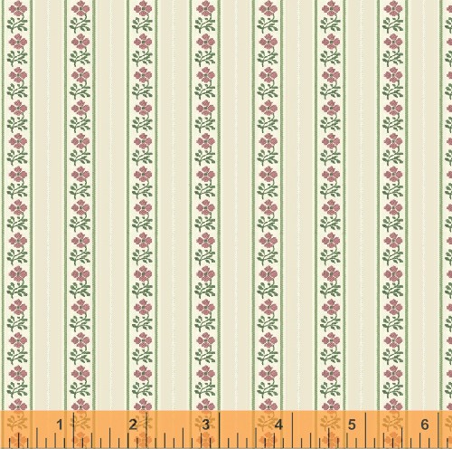 Floral Stripe - Cream Floral Stripe - Cream