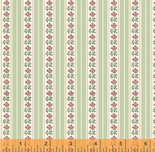 Floral Stripe - Green Floral Stripe - Green