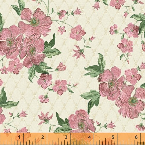 Small Lattice Floral - Cream Small Lattice Floral - Cream