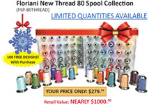 Floriani New Thread 80 Spool Collection + FREE SHIPPING! - More Details Floriani New Thread 80 Spool Collection + FREE SHIPPING! - More Details