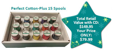 Perfect Cotton-Plus 15 spool set with CD Perfect Cotton-Plus 15 spool set with CD