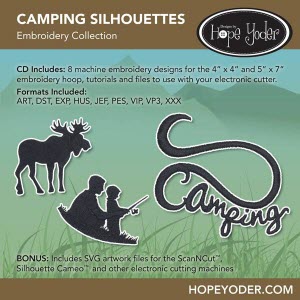 Camping Silhouettes Embroidery Collection Camping Silhouettes Embroidery Collection