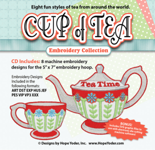 Cup of Tea Embroidery Collection Cup of Tea Embroidery Collection
