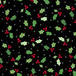 Jingle all the Way - Holly & Berries Black - More Details Jingle all the Way - Holly & Berries Black - More Details