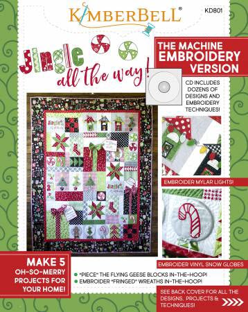 Jingle All The Way! Machine Embroidery CD & Sewing Book Jingle All The Way! Machine Embroidery CD & Sewing Book