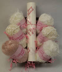 Faux Knitting Kit - White and Rose Faux Knitting Kit - White and Rose